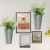 Kisangel 2pcs Iron Wall-Mounted Flower Pots Galvanized Hanging for Decorative