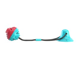 Dog Toy for Agaressive Chewers Mentally Stimulating Tug Of War Training Toy Suction Cup Food Dispensing Ball for Boredom
