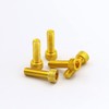 Biqiure M6 Motorcycle Screw Yellow Aluminum Alloy Motorcycle Hex Socket