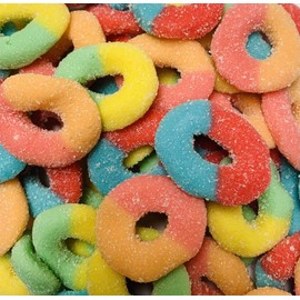 FirstChoiceCandy Gummy Rings (Neon, 1 Pound (Pack of 1))