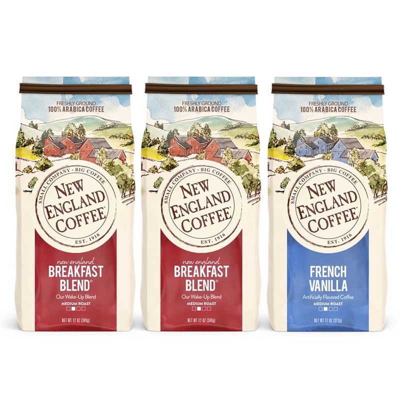 New England Coffee Variety Pack - Breakfast Blend & French