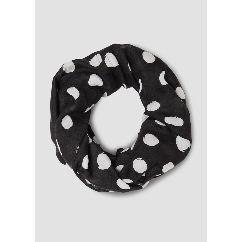 s.Oliver Loop-Schal aus Viskose mit Artwork schwarz ONESIZE