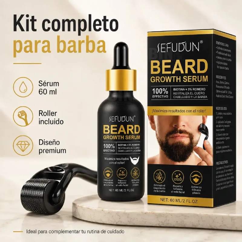 Sérum Para Barba Estimula El Crecimiento, Biotina Y Romero Neutra