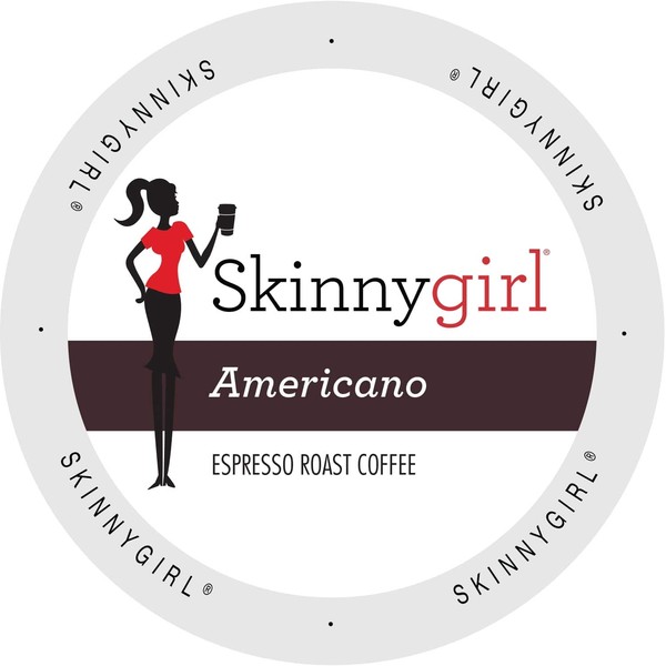 Skinnygirl Coffee Pods, Americano, Espresso Roast Coffee in Single Serve Pods for Keurig K Cups Brewers, 24 Count