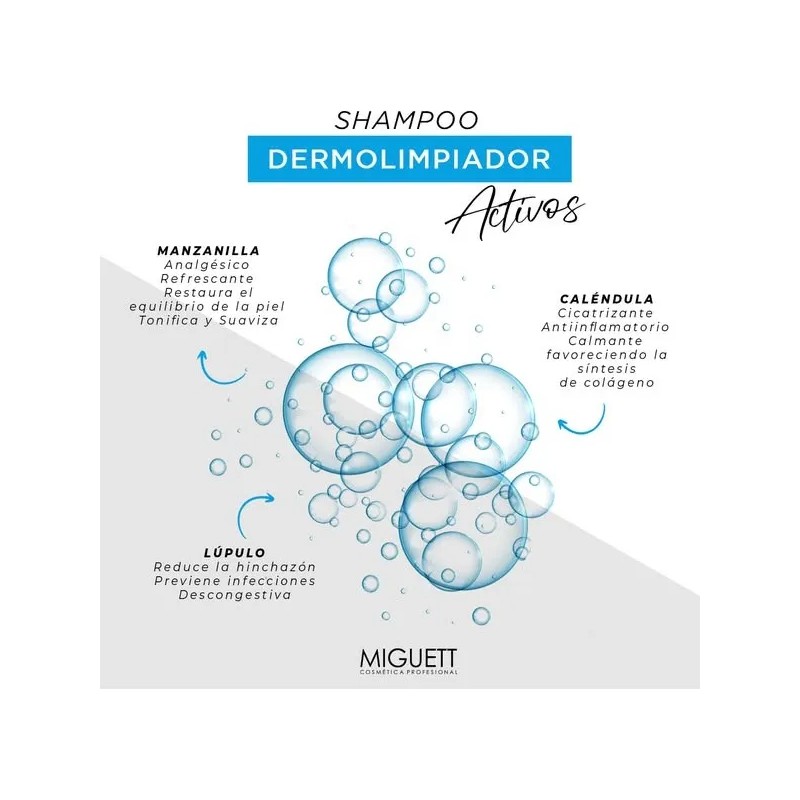 Shampoo Dermolimpiador Hipoalergnico Miguett 250ml Piel Sensible