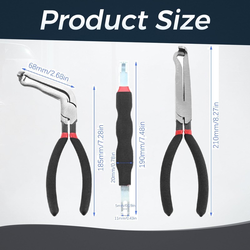 3Pcs Electrical Disconnect Pliers 37960, 60 Degree Electrical Connector Pliers