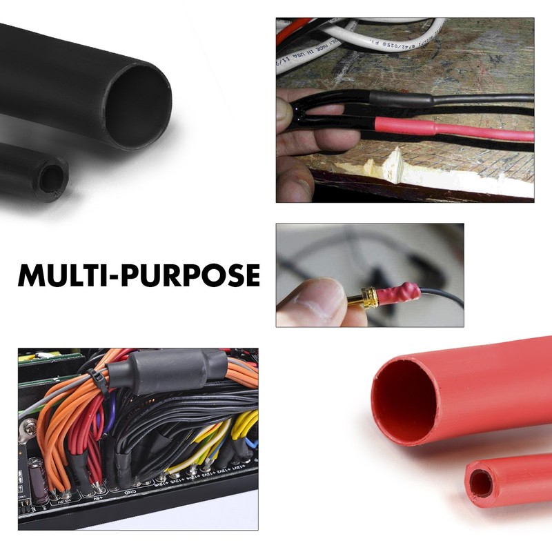 Young4us 2 Pack 1/2'' Heat Shrink Tube 3:1 Adhesive-Lined Heat