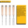 4PCS Semicircle Chisel Set, Wood Carving Hand Chisel Tool Set