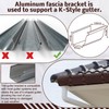 Moxweyeni 10 Pack Gutter Brackets 5 Inch Gutter Hangers Heavy
