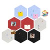 uxcell 8 Pcs Hexagon Felt Pin Board with 40 Pcs