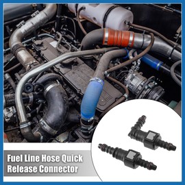 A ABSOPRO 2 Set 1/4" 6.3mm SAE to 5/16" 8mm Nylon Fuel Line Hose Quick Release Connector Disconnect Hose Straight 90 Degree Item Replacement