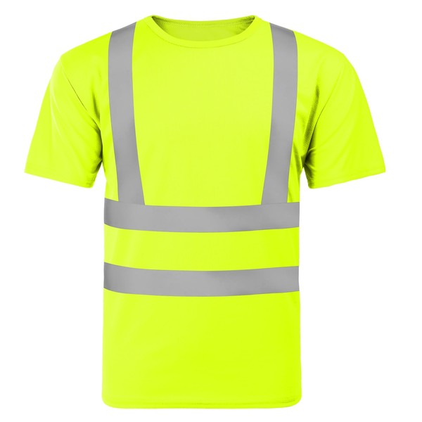 AUYAO Hi Vis T Shirts for Men, Mans High Visibility