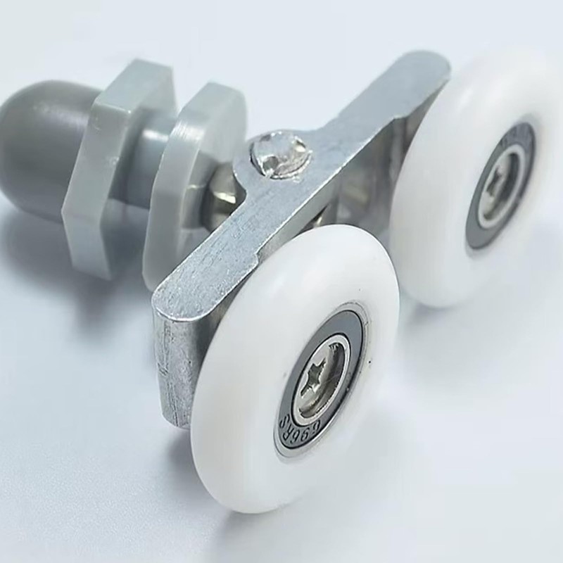 19MM Shower Door Runner Wheels,4Pcs Shower Door Wheel Rollers,Double Sliding