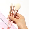 Fleria 로즈라떼 3종 브러쉬세트(핑크 지퍼파우치 포함) Rose Latte 3-Piece Brush