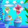 "Bby Shrk Cupcake Toppers – Cute Party Decorations for Bby