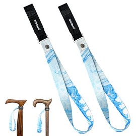 Paquete de 2 correas de muñeca ajustables universales para bastones de senderismo, accesorios antideslizantes y transpirables para personas mayores/senderismo para llevar cómodamente todo el