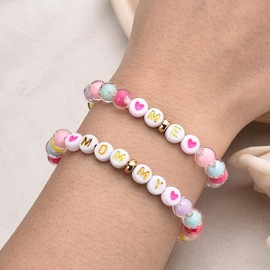 Mom and Daughter Bracelets for 2 Mothers Day Gifts for Mom from Daughter Mom and Me Bracelets for Women Mommy Birthday Gift Ideas Mama Appreciation Gifts Mum Presents Keepsake I Love You Mom Bracelet