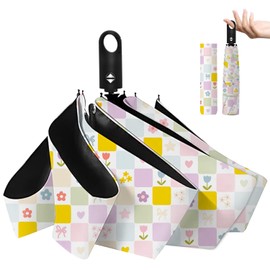 Sun Parasol, UV Protection, 100% Light Blocking, Foldable, Lightweight, Foldable, For Both Sunny and Rainy Weather, One-Touch Automatic Open/Close, Portable, Convenient, Men's, Women's, Popular