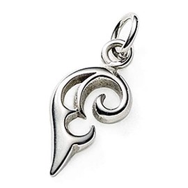 Leger T49 Heart R Titanium Pendant Top, Made in Japan, Hypoallergenic, Titanium Metal, No Stone