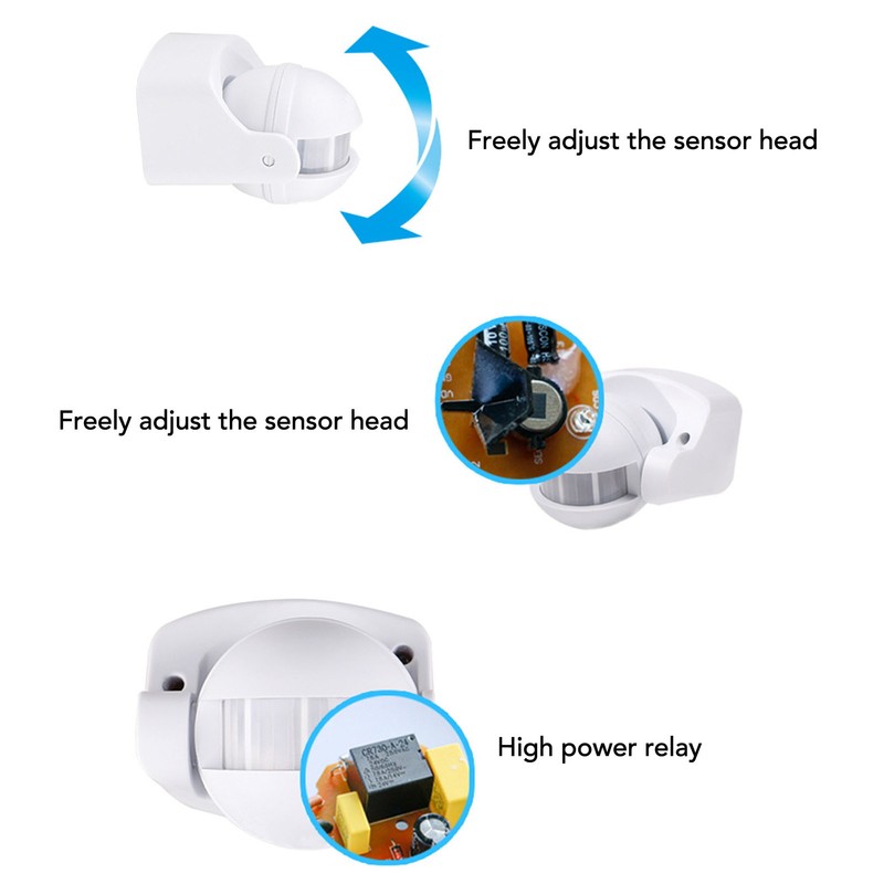 Motion Sensor Detector Switch Waterproof Intelligent Radiationless ABS Housing Infrared