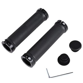 Bike Lenker Griffe, rutschfest Gummi Lenkergriffe mit Aluminium-Lenkerendstopfen und Inbusschlüssel Ergonomisch Lenkergriffe Grips Dämpfung Radfahren Lenkerband für Mountainbike Roller