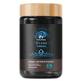 Stomach and Intestinal Herbs - Ocean Balance - NatuRise ® - 100% Vegan - Natural Plant Extracts - 60, 120, 180 Capsules (60)