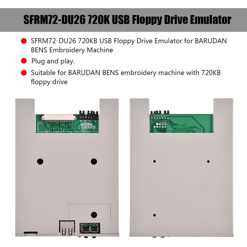 SFRM72-DU26 720K USB Floppy Drive Emulator for BARUDAN BENS Embroidery