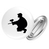 Huuraa Ansteckbutton Paintball Silhouette Geschenk Größe 59mm Paintball Accessoire