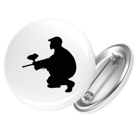 Huuraa Ansteckbutton Paintball Silhouette Geschenk Größe 59mm Paintball Accessoire
