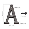 sourcing map House Letter, 3 Inch Cast Iron Letter a