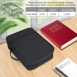 BLK8IGHT Bible Covers - Stylish Bible Covers - Bible Case with Durable Handle and Strap - Bible Bag Journal Case - Bible Carrying Book Church Bag Case Gift for Mother Lady Women Men