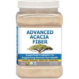 Organic Acacia Fiber Powder Prebiotic Soluble Fiber Powder Perfect Bathroom Trips, Digestion, IBS Relief, Leaky Gut Repair 24oz w/Scooper