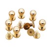Denailey 12 Sets Solid Brass Round Head Button Stud Screw