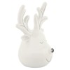 Mr Crimbo White Rudolph Reindeer Head Christmas Ornament Novelty Ceramic