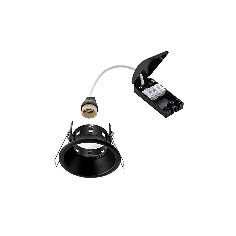 Saxby 80248 Speculo Fire Rated Matt Black IP65 Bathroom GU10