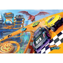 Clementoni 25760 Hot Wheels, 104 Pieces, from 6 Years, Puzzle for Children, Made in Italy, Multicoloured