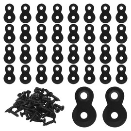 PHITUODA 30 Pack Heavy Duty Figure 8 Fastener Clips, Solid Steel Fasteners Screws Heavy Duty Clips, Durable Table Top Connector for Desk Assembly/DIY Enthusiasts/Home(Black)