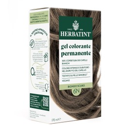 Herbatint Permanent Hair Colour Gel 6N Dark Blonde - 170ml | Ammonia Free, 100% Coverage for White Hair | For Sensitive Skin, with 8 Natural Organic Extracts