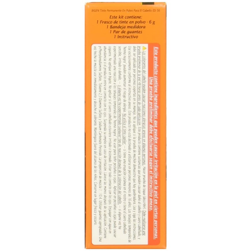 BIGEN Pack de 12 tintes marca bigen polvo tono,"bp negro
