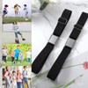 TIESOME 2PCS Adjustable Kids Elastic Belts, Stretch Waist Belts Black