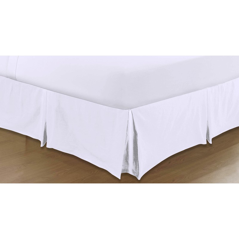 Sapphire Collection PLAIN DYED POLY COTTON PLEATED PLATFORM BASE VALANCE