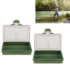 Alomejor 2Pcs Fishing Toolbox Mini PP Storage Box Case for Storage and Organization of Fishing Accessories(1 cell)
