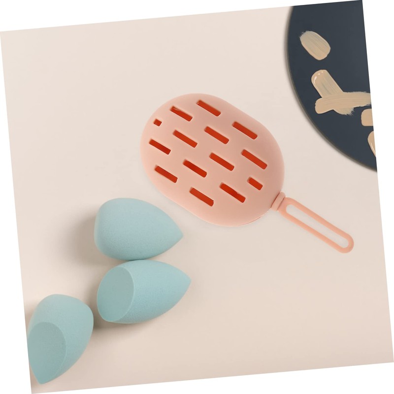 LALAFINA 4pcs Box Travel Makeup Sponge Storage Beauty Sponge Case