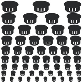 140 PCS Plastic Hole Plug Set, Snap-In Locking Caps 5mm/6mm/8mm/10mm/12mm/16mm/20mm/22mm/25mm Black Screw Covers Plugs Set, Hole Plugs Black Plastic Hole Covers for Screw Holes in Chairs,Furniture