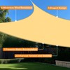 Artpuch Sun Shade Sail, 7X10X10 Beige Triangle, Curved Edged Sun