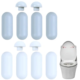 Universal Toilet Seat Buffers, Toilet Replacement Buffers, Pack of 12 Toilet Damper Toilet Seat Puff Pad Bumper Pads Toilet Seat Buffer Replacement Part for Home Office Hotel