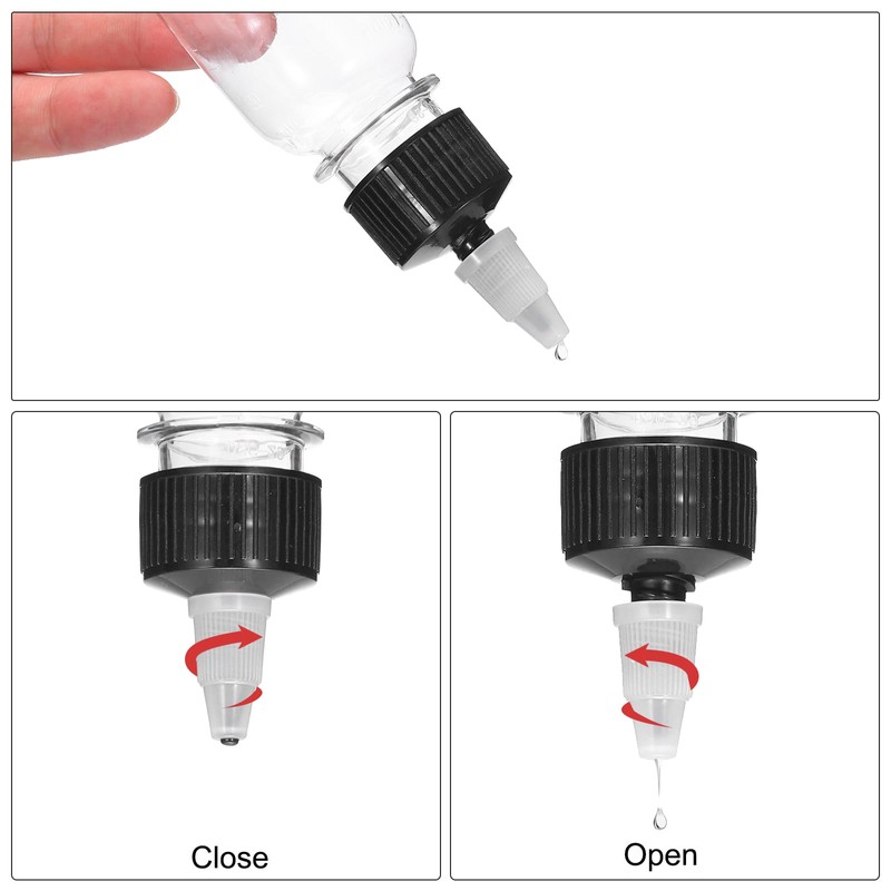 sourcing map 15 Pack 50ml/1.7oz Dispensing Bottles Plastic Squeeze Bottle