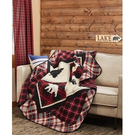 Virah Bella - Quilted Throw Blanket 50"x60" - Lightweight Throw Quilt for Accent, Decor, or Bedding - Lodge-Themed Blanket