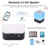 ALLOMN Bedside Lamp with Bluetooth Speaker, Colour Changing Touch Lamp,