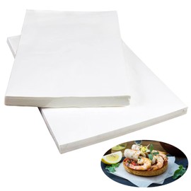 Ezydka 100pcs Greaseproof Paper Sheets 20x30 cm Baking Paper Sheets Non-Stick Parchment Paper Squares for Baking, Cooking, and Roasting, White